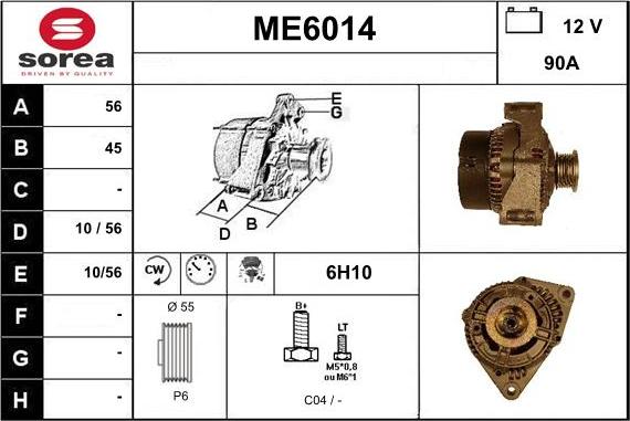 Sera ME6014 - Alternator furqanavto.az