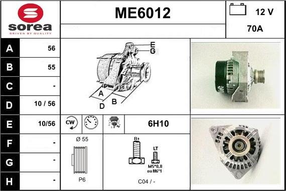 Sera ME6012 - Alternator furqanavto.az