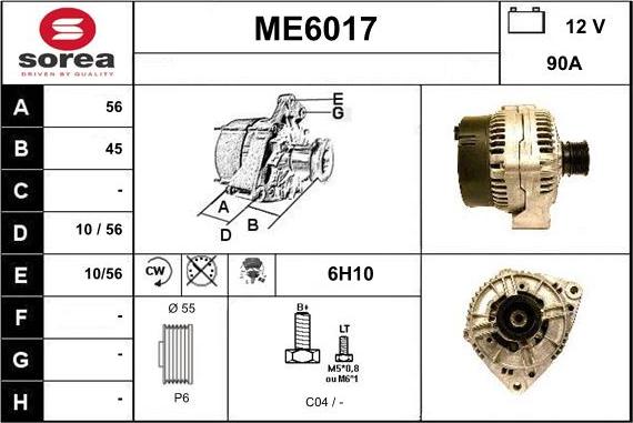 Sera ME6017 - Alternator furqanavto.az