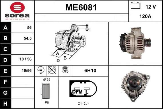 Sera ME6081 - Alternator furqanavto.az