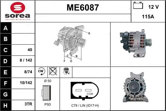 Sera ME6087 - Alternator furqanavto.az