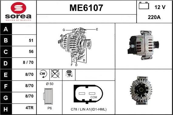 Sera ME6107 - Alternator furqanavto.az