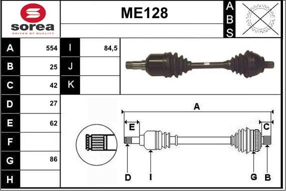 Sera ME128 - Sürücü mili furqanavto.az