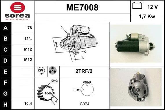 Sera ME7008 - Başlanğıc furqanavto.az