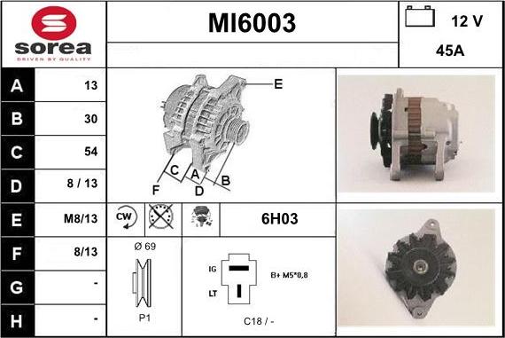 Sera MI6003 - Alternator furqanavto.az