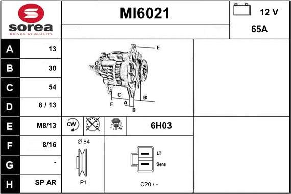 Sera MI6021 - Alternator furqanavto.az