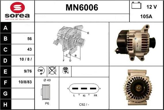 Sera MN6006 - Alternator furqanavto.az