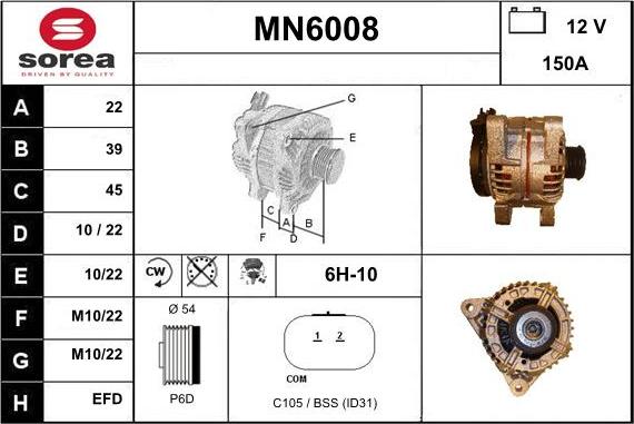 Sera MN6008 - Alternator furqanavto.az