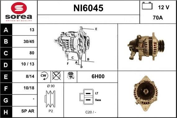 Sera NI6045 - Alternator furqanavto.az