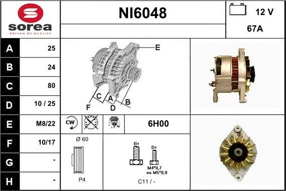 Sera NI6048 - Alternator furqanavto.az