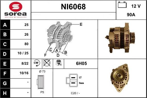 Sera NI6068 - Alternator furqanavto.az