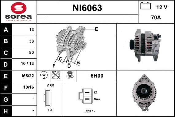 Sera NI6063 - Alternator furqanavto.az