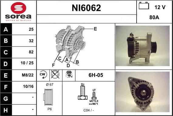 Sera NI6062 - Alternator furqanavto.az