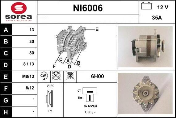 Sera NI6006 - Alternator furqanavto.az