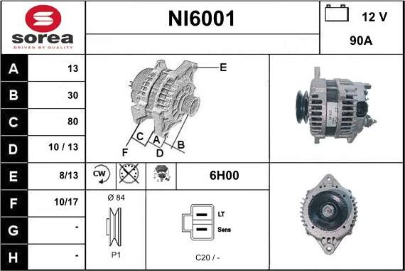 Sera NI6001 - Alternator furqanavto.az