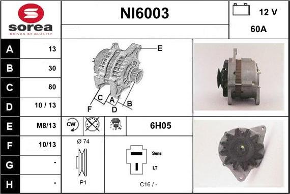 Sera NI6003 - Alternator furqanavto.az