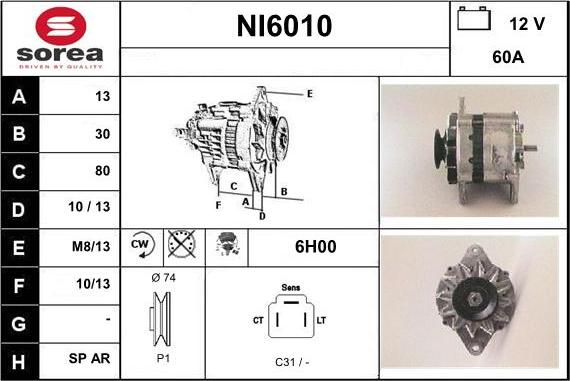 Sera NI6010 - Alternator furqanavto.az