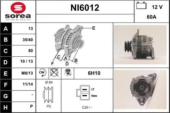 Sera NI6012 - Alternator furqanavto.az