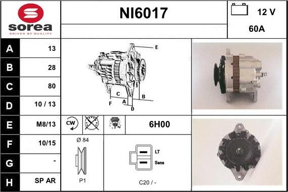 Sera NI6017 - Alternator furqanavto.az