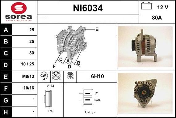 Sera NI6034 - Alternator furqanavto.az