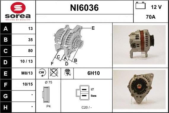 Sera NI6036 - Alternator furqanavto.az