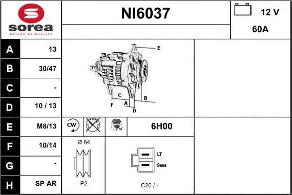 Sera NI6037 - Alternator furqanavto.az