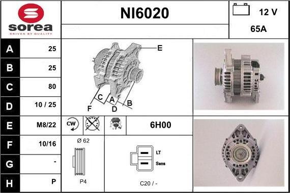 Sera NI6020 - Alternator furqanavto.az