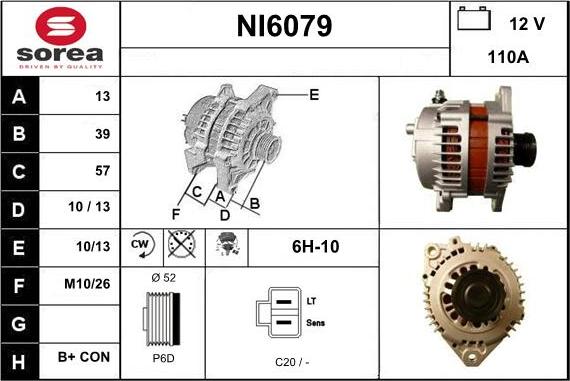 Sera NI6079 - Alternator furqanavto.az