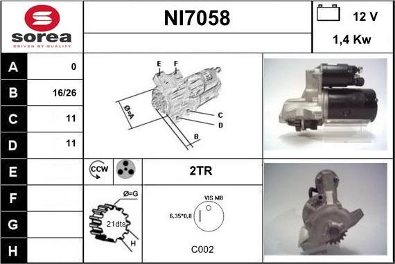 Sera NI7058 - Başlanğıc furqanavto.az