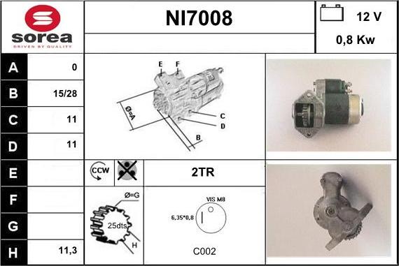 Sera NI7008 - Başlanğıc furqanavto.az