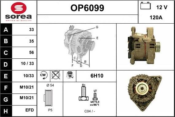 Sera OP6099 - Alternator furqanavto.az