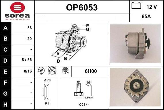 Sera OP6053 - Alternator furqanavto.az