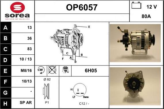 Sera OP6057 - Alternator furqanavto.az