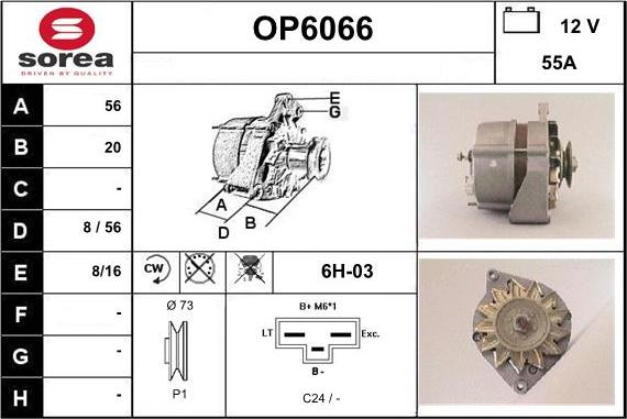 Sera OP6066 - Alternator furqanavto.az