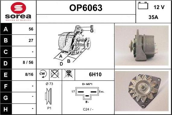 Sera OP6063 - Alternator furqanavto.az