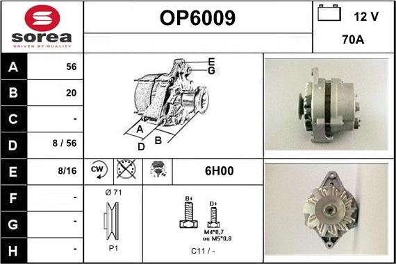 Sera OP6009 - Alternator furqanavto.az