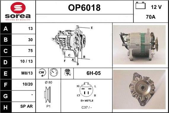 Sera OP6018 - Alternator furqanavto.az