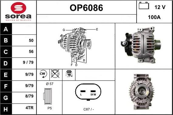 Sera OP6086 - Alternator furqanavto.az