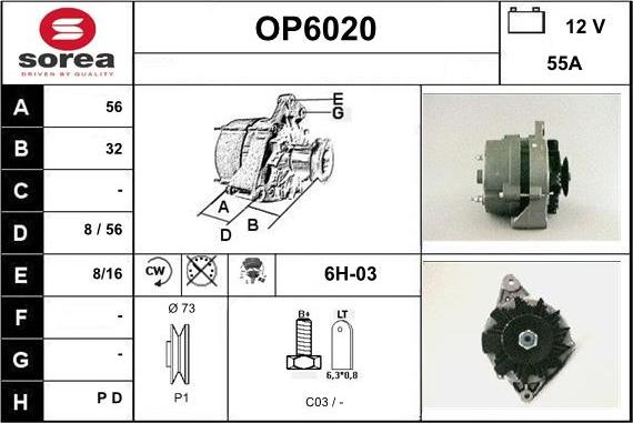 Sera OP6020 - Alternator furqanavto.az