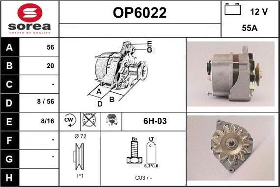 Sera OP6022 - Alternator furqanavto.az