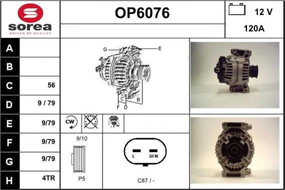 Sera OP6076 - Alternator furqanavto.az