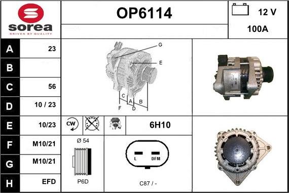 Sera OP6114 - Alternator furqanavto.az