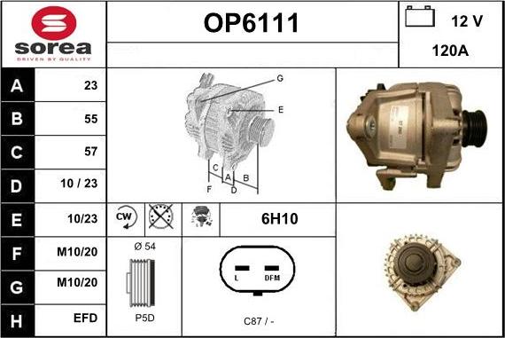 Sera OP6111 - Alternator furqanavto.az