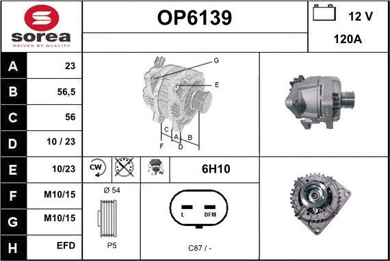 Sera OP6139 - Alternator furqanavto.az