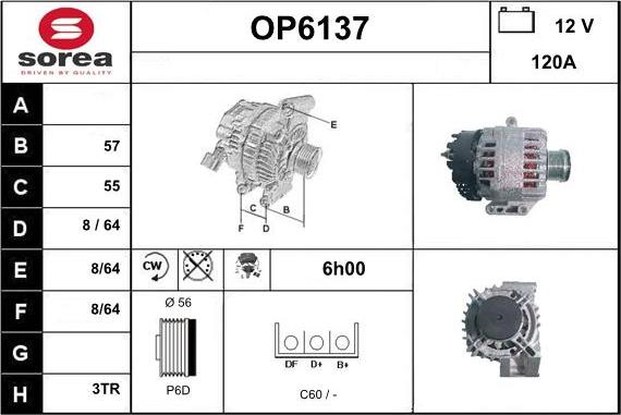 Sera OP6137 - Alternator furqanavto.az