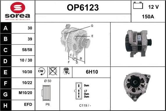 Sera OP6123 - Alternator furqanavto.az