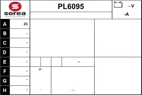 Sera PL6095 - Alternator furqanavto.az