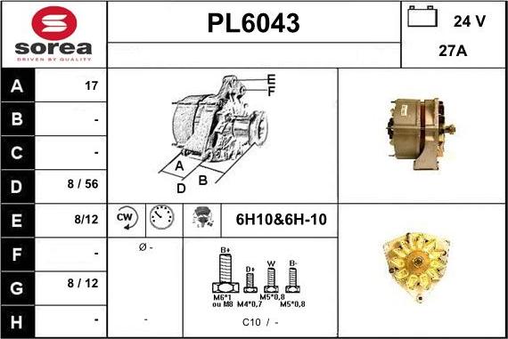 Sera PL6043 - Alternator furqanavto.az