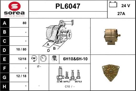 Sera PL6047 - Alternator furqanavto.az