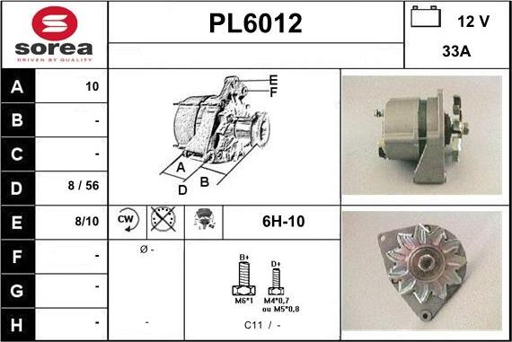 Sera PL6012 - Alternator furqanavto.az
